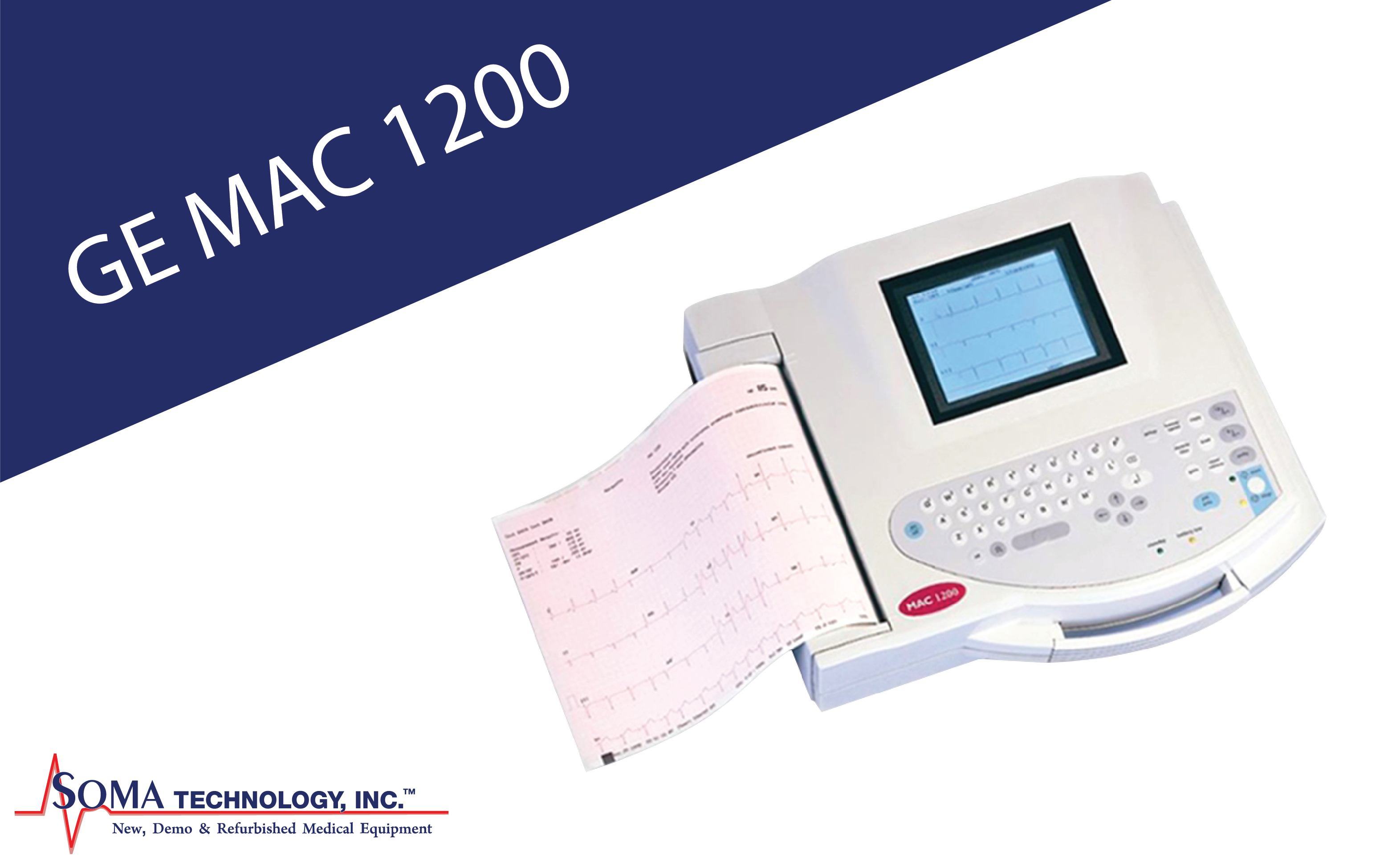 GE MAC 1200 EKG Machine - ECG - Soma Technology, Inc.